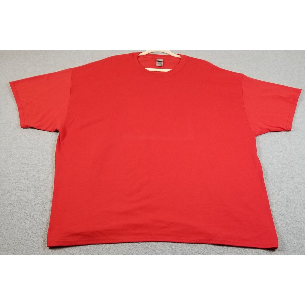 Gildan T-Shirt Mens 3XL XXXL Solid Red DryBlend Short Sleeve Crew Neck Tee DIY
